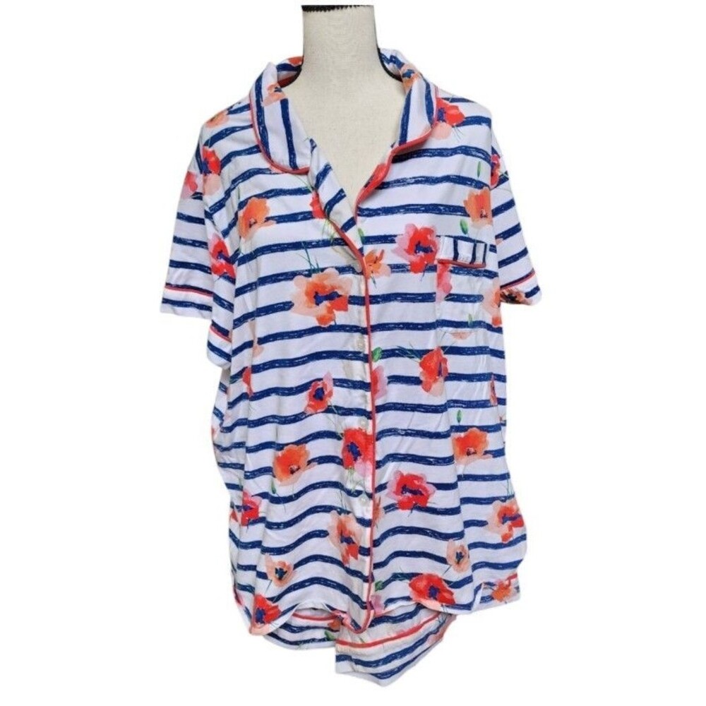 Sleep Sense Pajama Shorts Set Size 2X Floral SOFT